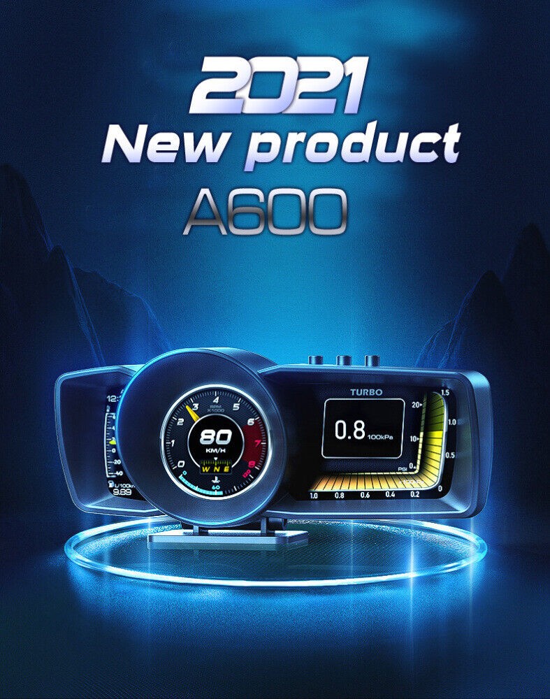 Car Multi-Function Dashboard Display OBD2+GPS Smart Speedometer
