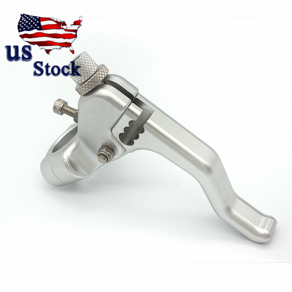 Universal Silver 7/8″ Handlebar Stunt CNC Short Clutch Perch Lever Assembly US