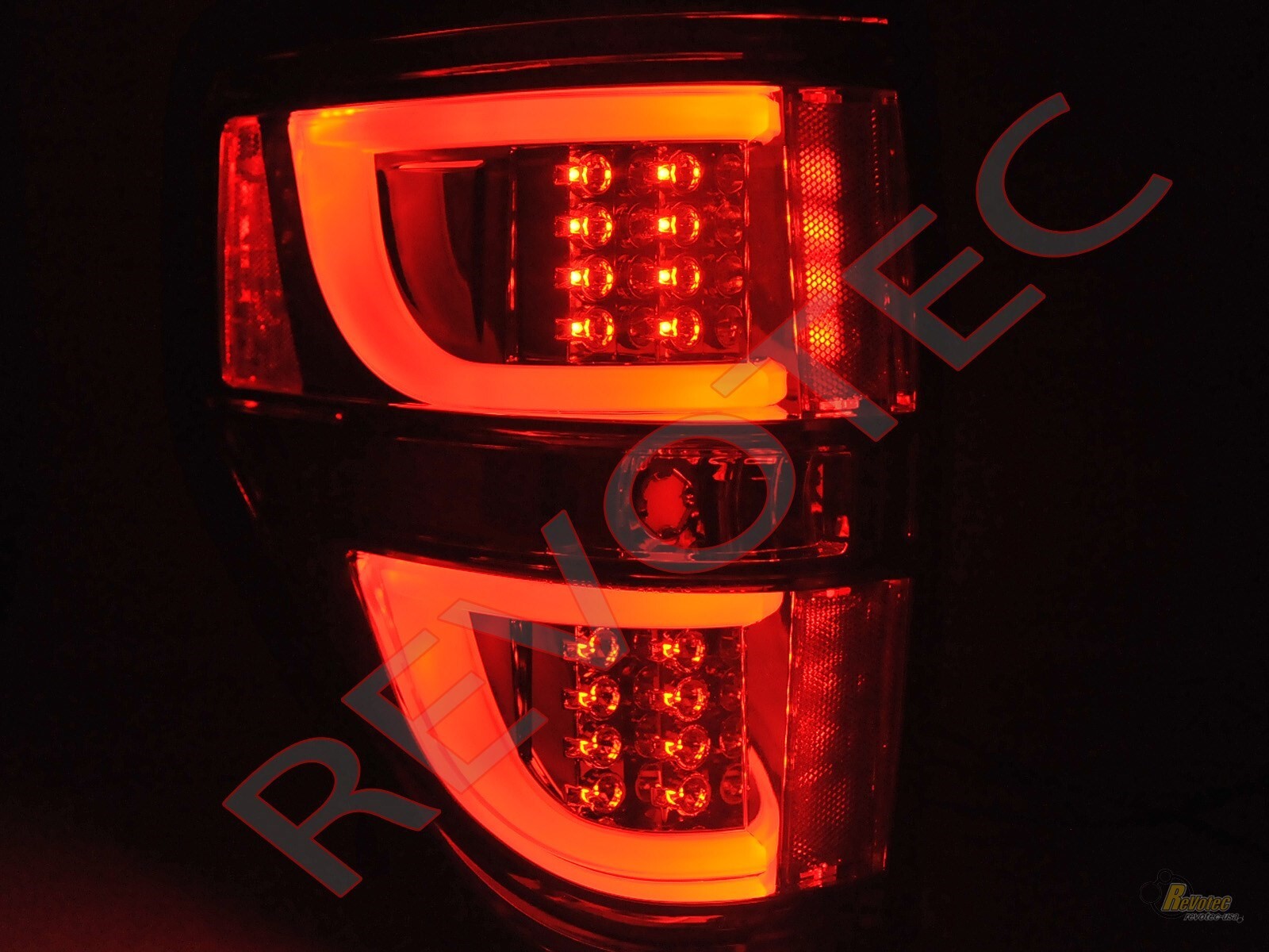 2009-2014 Ford F150 F-150 Pickup G2 Black LED Tube Tail Lights Lamps RH & LH