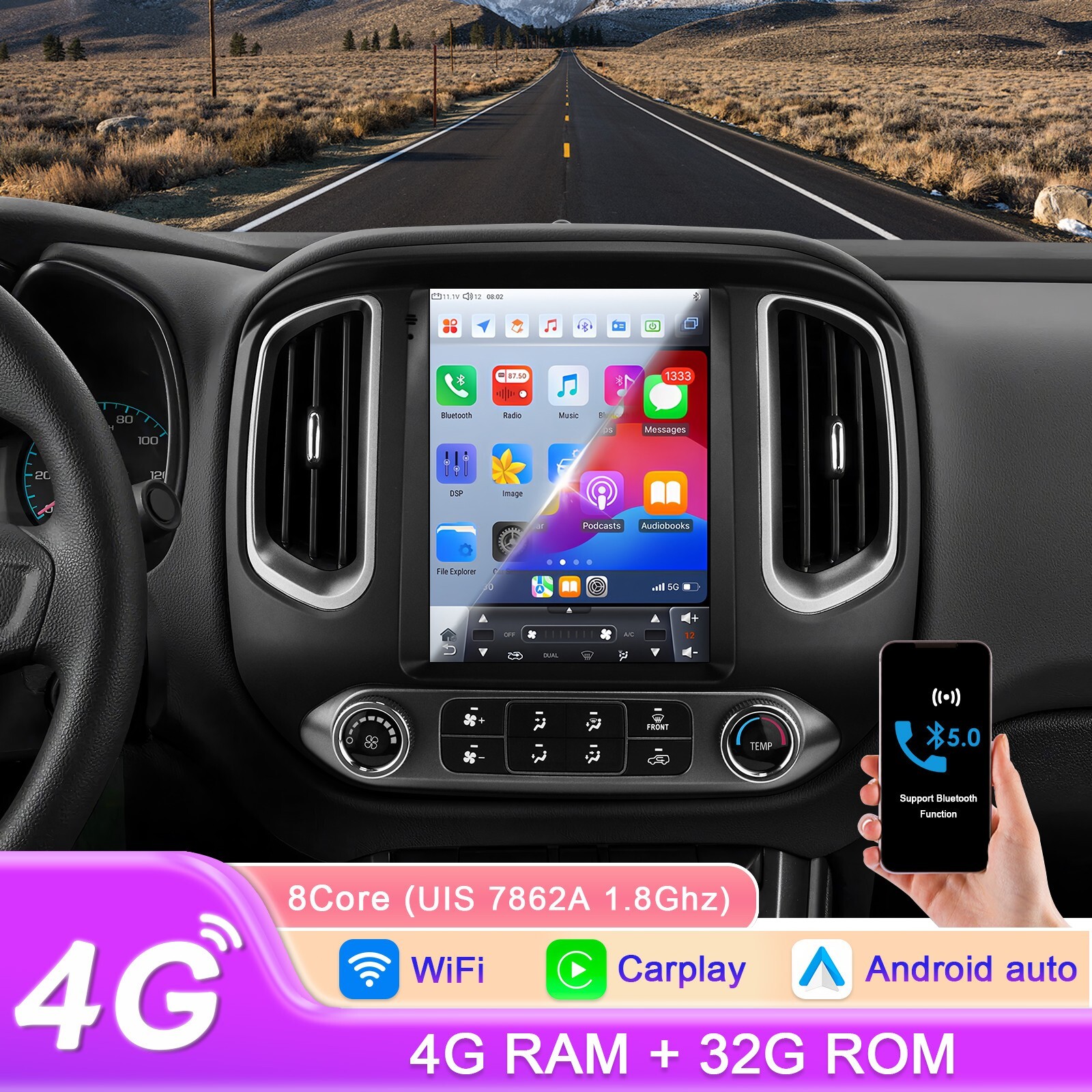 8Core 9.7”Android GPS For Chevrolet Colorado 2015-2019 Car Stereo Radio Carplay