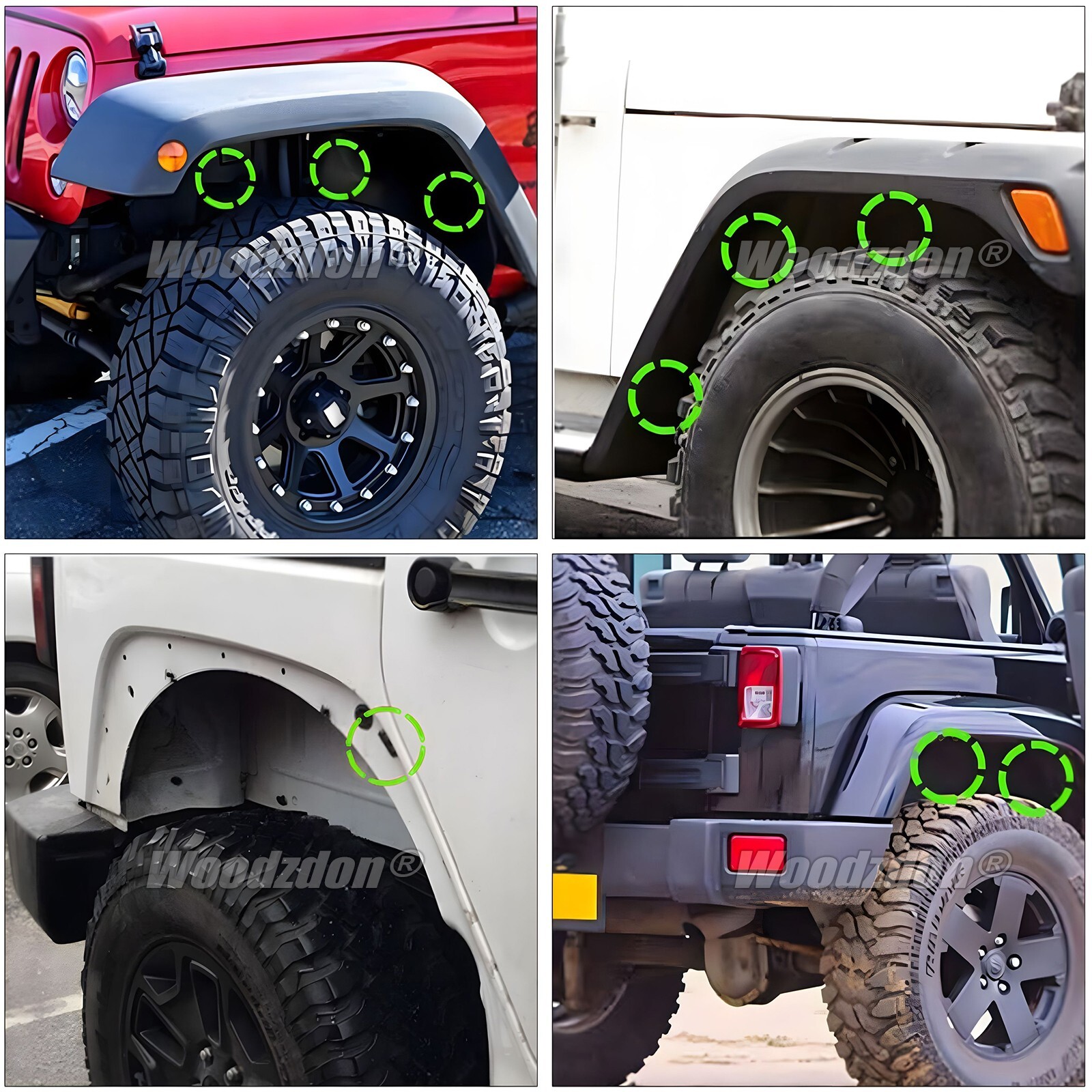 Pack 50 Fender Flare & Rocker Moulding Clips for Jeep Wrangler JK & Unlimited JK