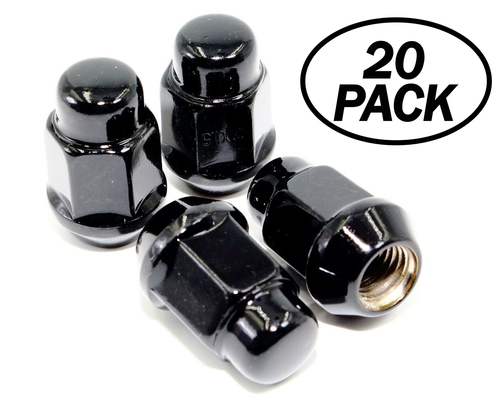 20 14×1.5 1.40″ Gloss Black Lug Nuts Dodge Charger For Aftermarket Wheels