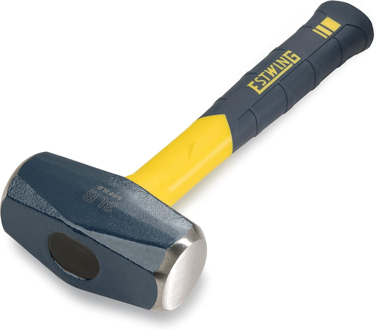 ESTWING Sure Strike Drilling/Crack Hammer – 3 lbs (Pounds), Blue/Yellow