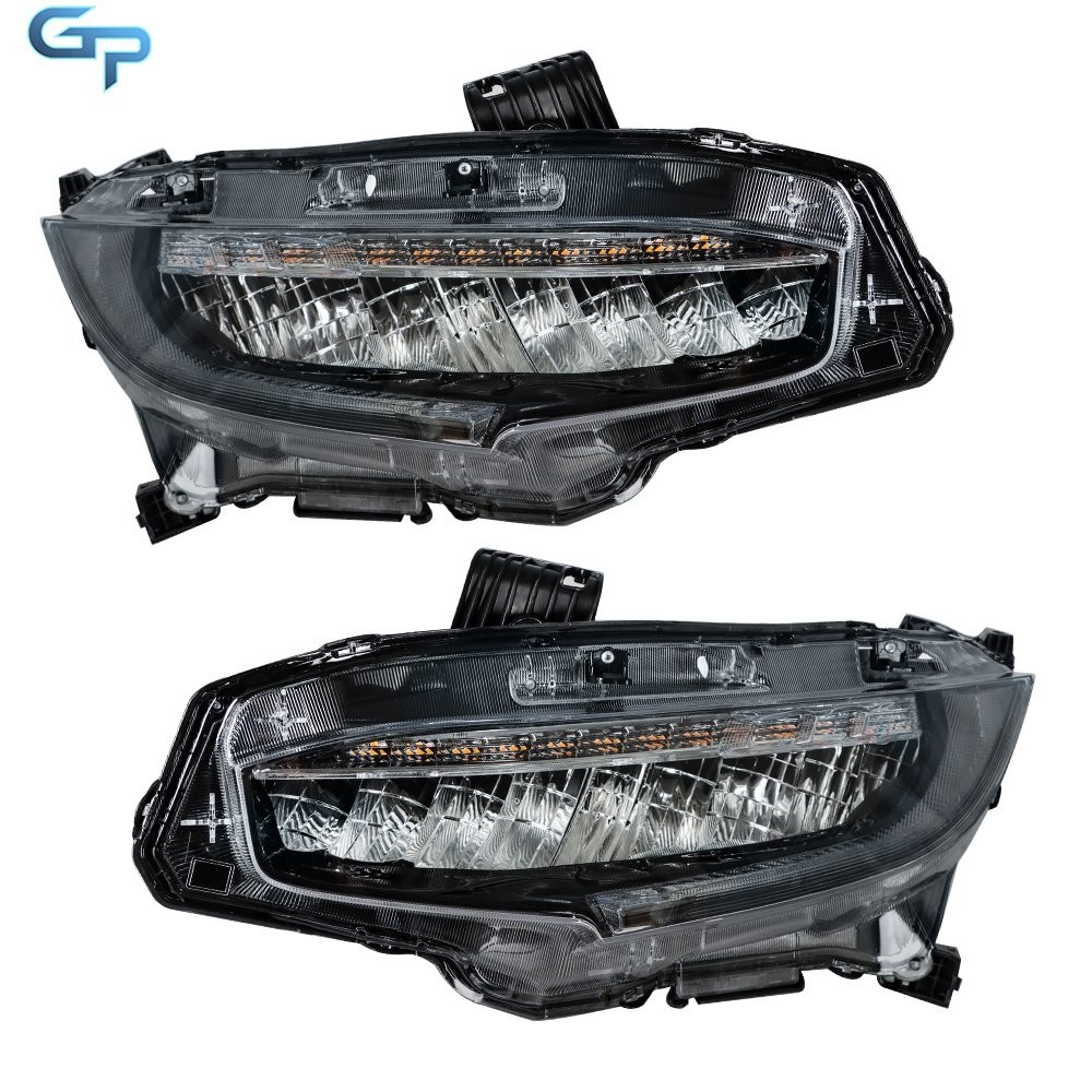 Factory Headlamps LED Headlights For Honda Civic 2016-2021 LED DRL Left+Right