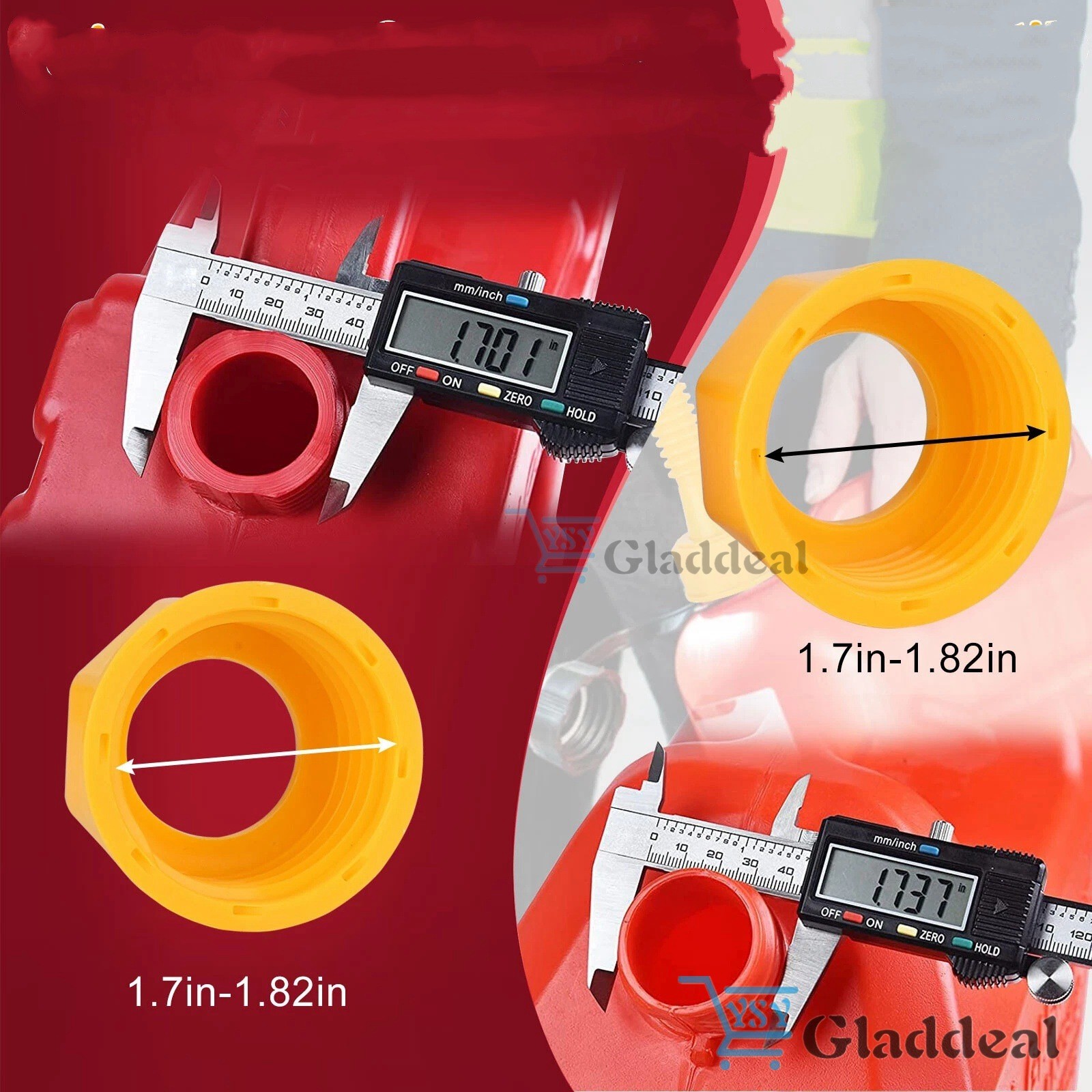 5x Gas Can Spout Nozzle Vent Kit Replacement For Plastic Gas Cans Old Style Caps
