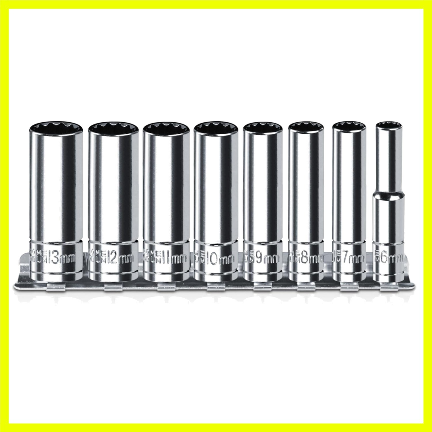 1/4 Inch Drive Socket Set – 8 Piece Metric 12-Point Deep Socket Set 6mm, 7mm,…