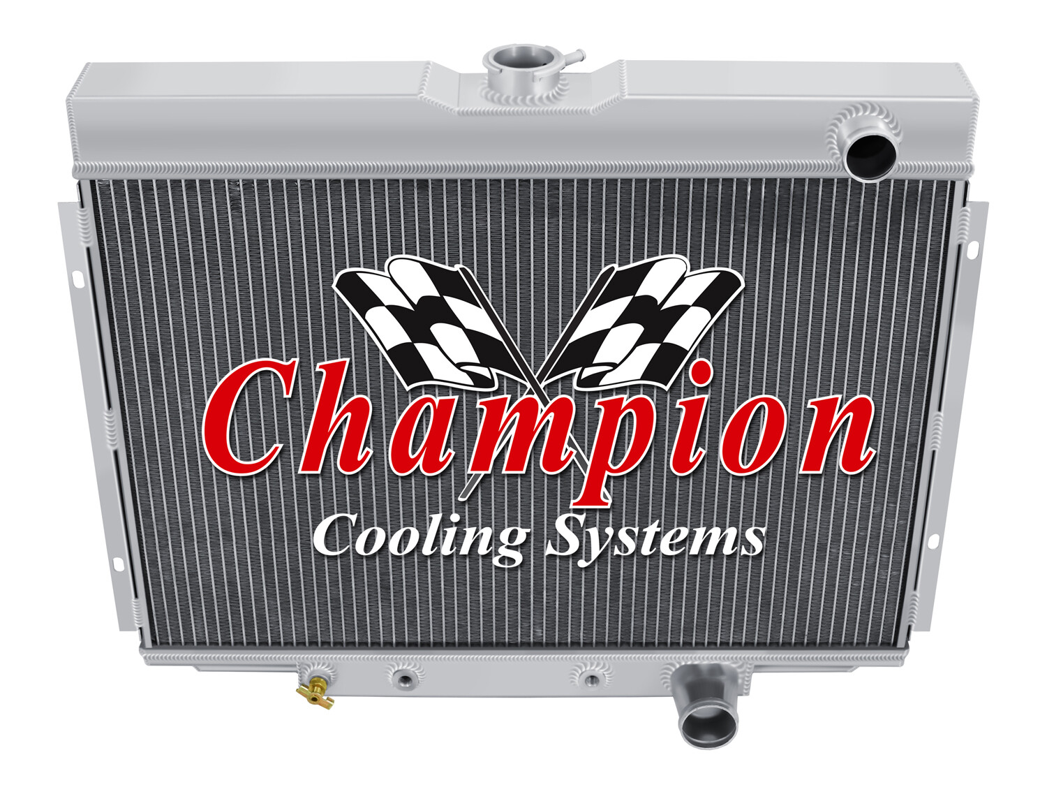 SR Champion 4 Row Radiator Lowerhose Passenger 24″ Core for 1969 Ford Ranchero
