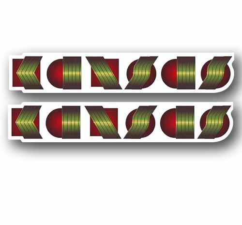 2 Kansas 5″ Wide Stickers Rock Band 80s Music Decal