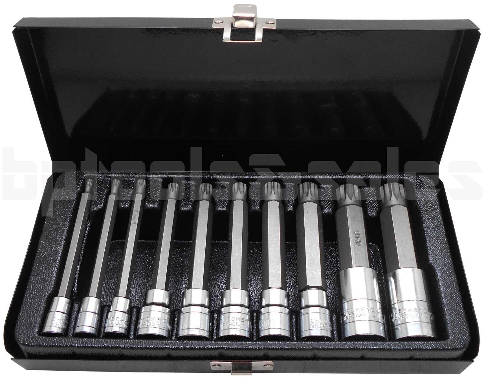 10pc Long Spline XZN TripleSquare Socket Star Bit Set 1/4″ 3/8″ 1/2″ Tamperproof