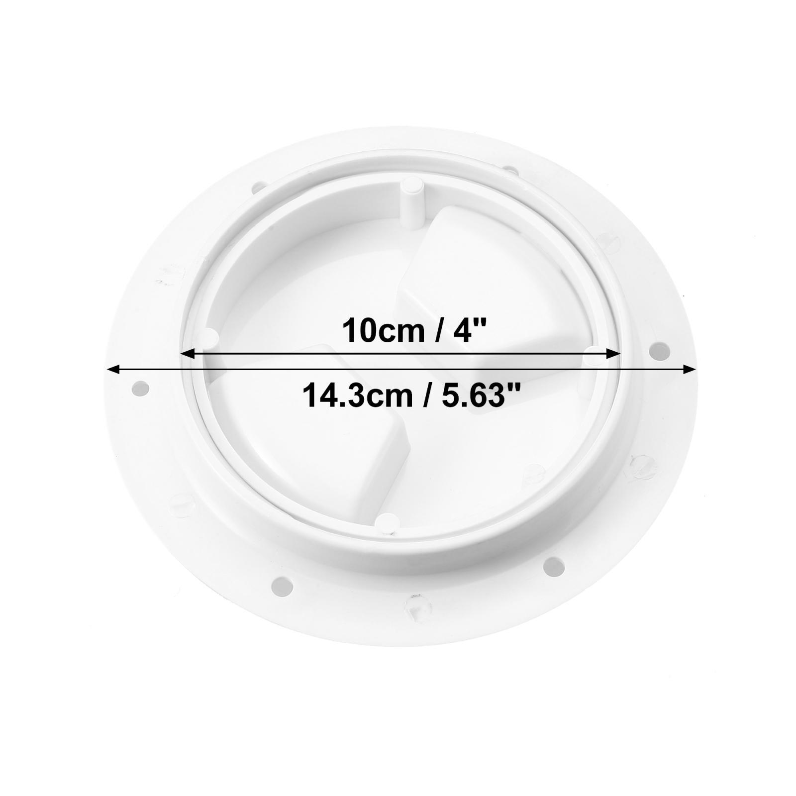 2pcs 4 Inch Boat Inspection Round Deck Plate Hatch Marine Inspection Hatch White