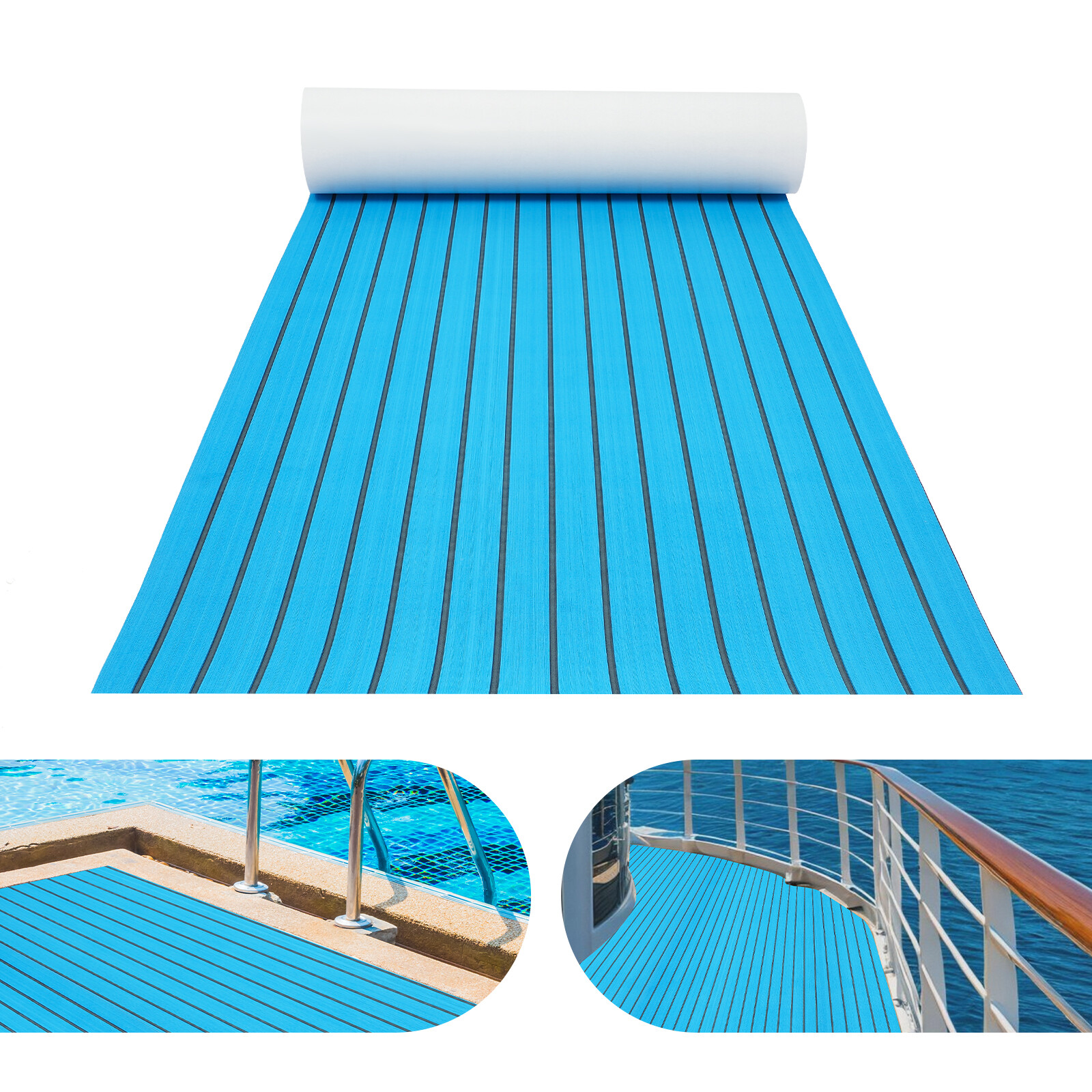 Self-Adhesive Boat Flooring EVA Foam Boat Decking for Boat Yacht Kayak 94*35in
