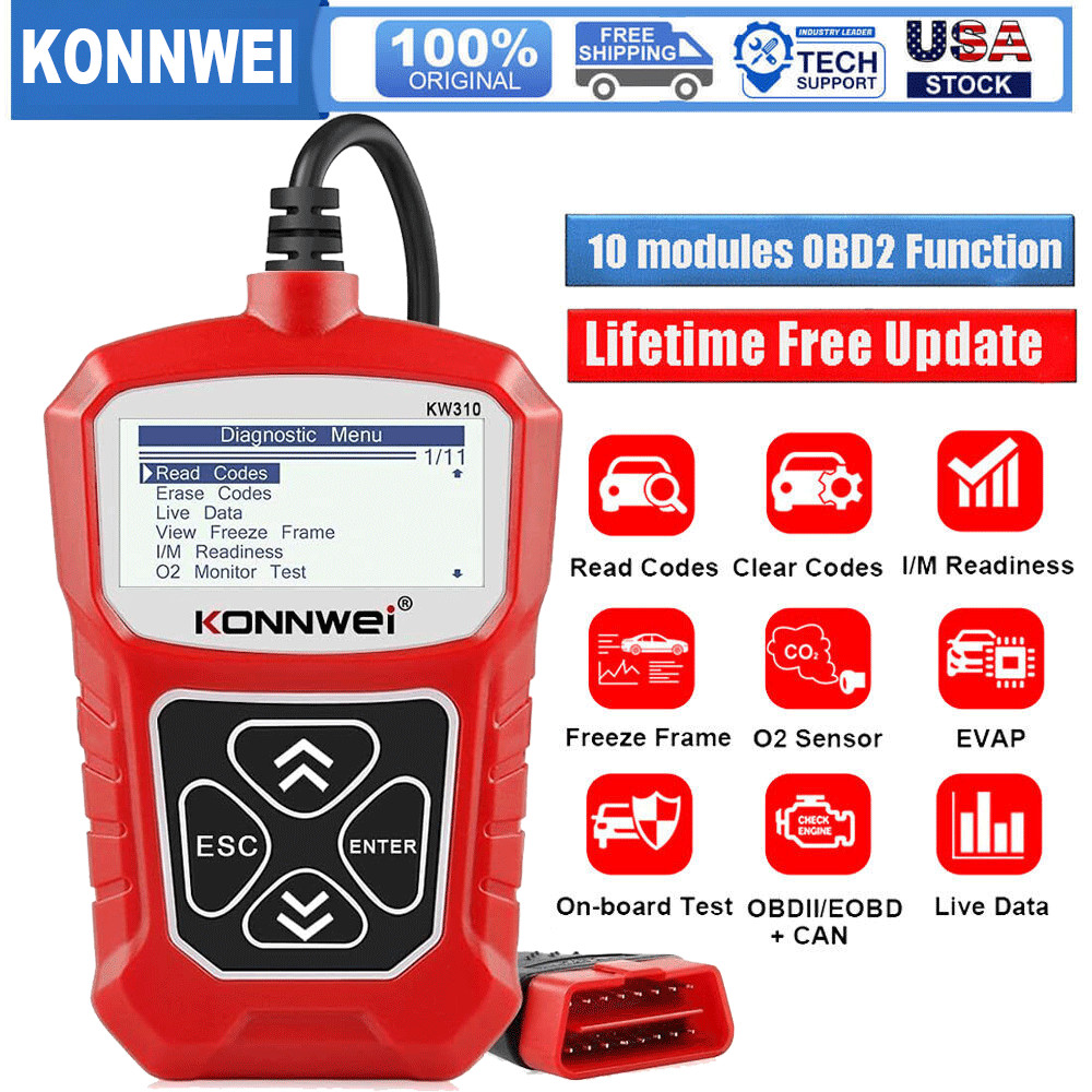 Automotive OBD2 Scanner Code Reader Car Diagnostic Scan Tool Check Engine Fault