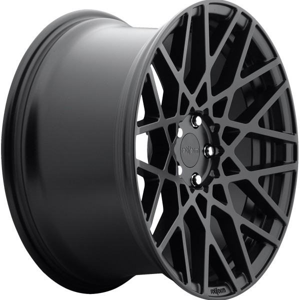 (Set of 4) Rotiform R112 BLQ 18×8.5 5×112 +35mm Matte Black Wheels Rims 18″ Inch