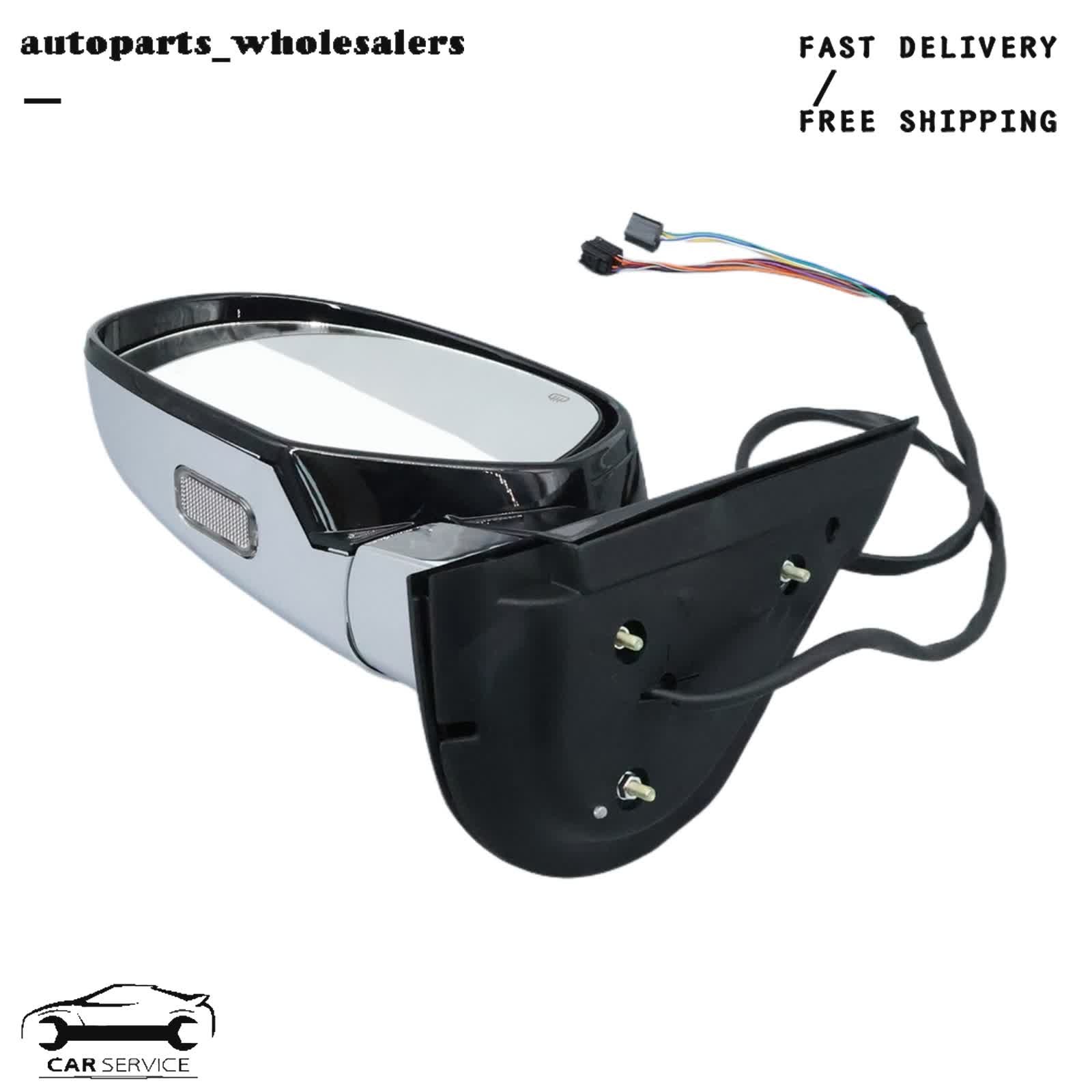 LH Mirror Power Heated Power Folding Turn Signal Fit For 07-14 Cadillac Escalade
