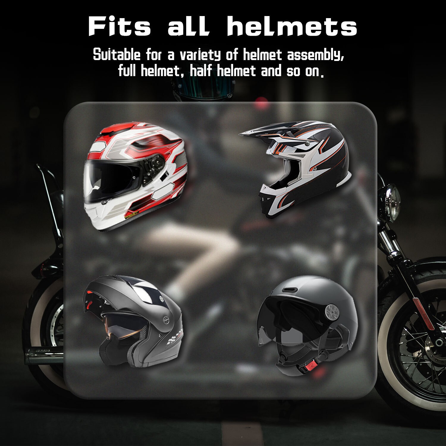 M1-S Pro Motorcycle Helmet Intercom Bluetooth Headset 8 Riders 2000m Interphone