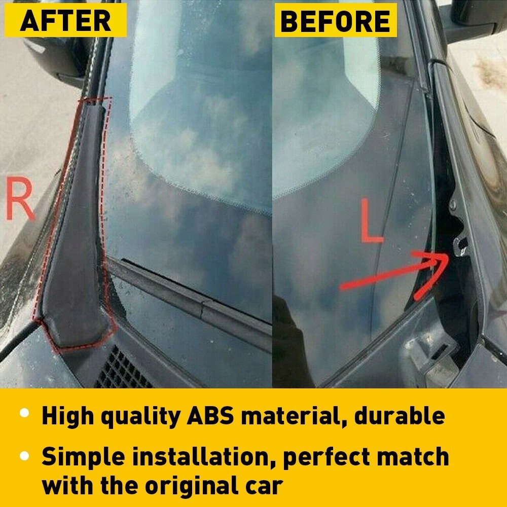 2Pcs Front Wiper Side Cowl Extension Covers For Nissan Rogue 2014-20 66895-4CL0A