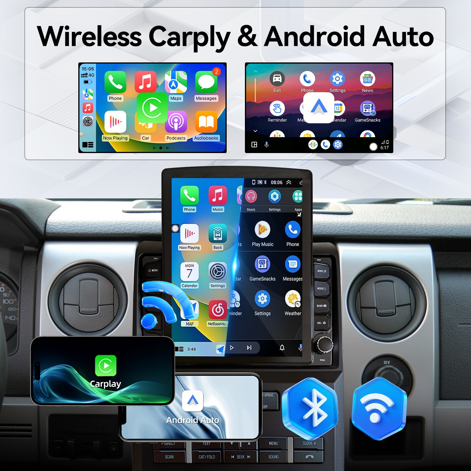 Ford F150 (2009-2014) – 9.7″ Android 13 CarPlay Stereo with GPS Navigation