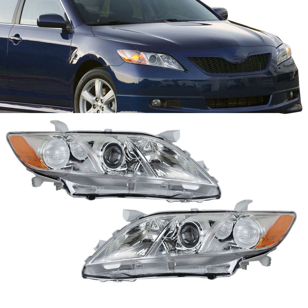 Labwok Right+Left Headlights For 2007 2008 2009 Toyota Camry Projector Headlamps
