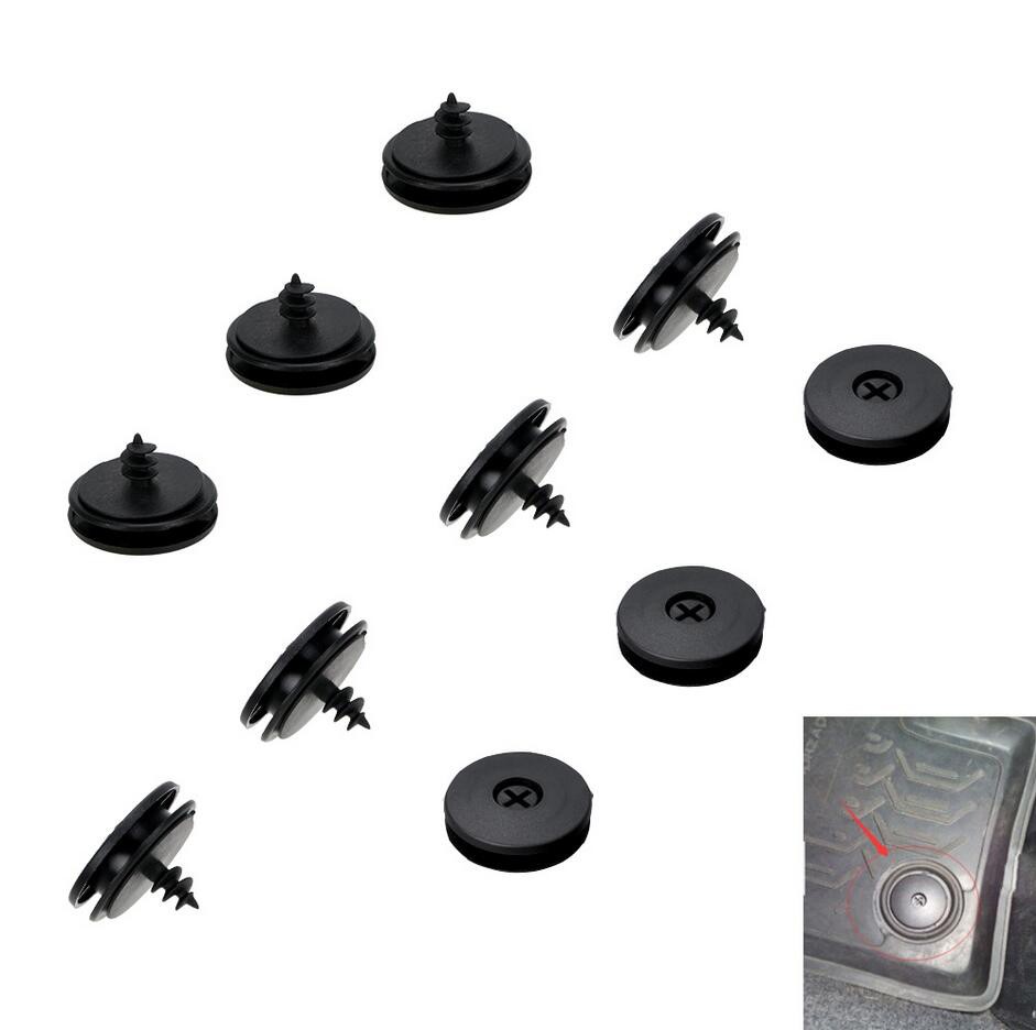 20X Black Universal Car Floor Mat Clips Carpet Fixing Clamp Fastener Rivet
