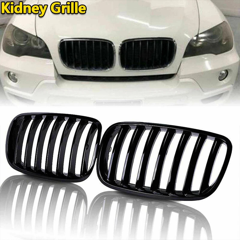 Gloss Black Front Grill Grille For 1999-2001 BMW E38 7 Series 740i 740iL 750iL