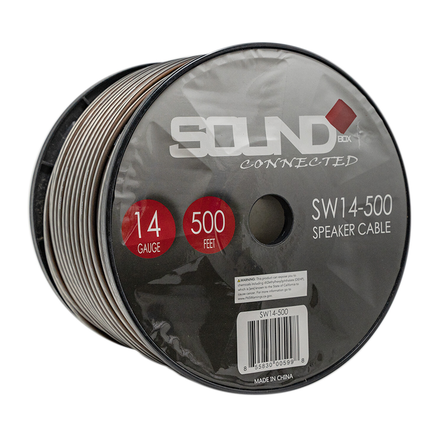 SoundBox SW14-500, 14 Gauge Home / Car Speaker Wire Spool – 500′