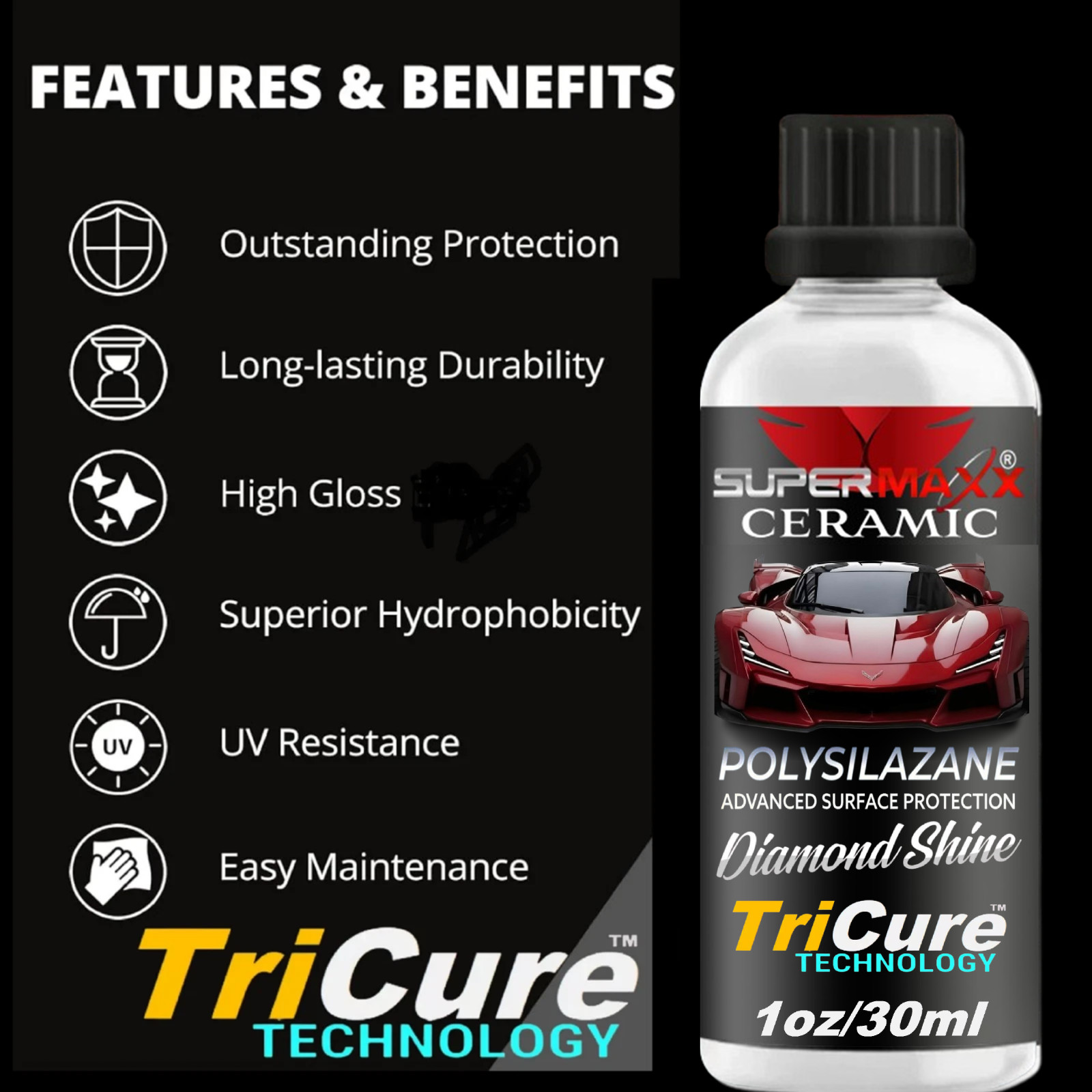 CERAMIC CAR COATING “5 YEAR SCRATCH RESISTANT “TRICURE” TECHNOLOGY” – PROTECTION