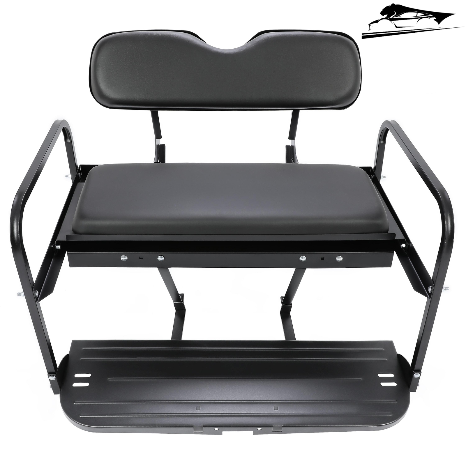 For Yamaha G14 G16 G19 G22 Golf Cart Rear Back Seat Kit Flip Folding Frame Black