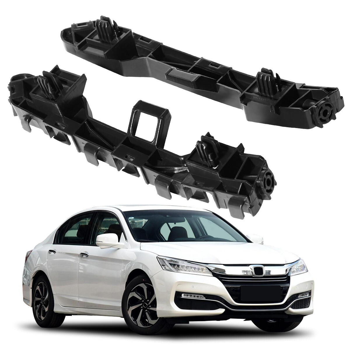 Bumper Bracket For 2013-2017 Honda Accord Sedan Set of 2 Front Left & Right Side
