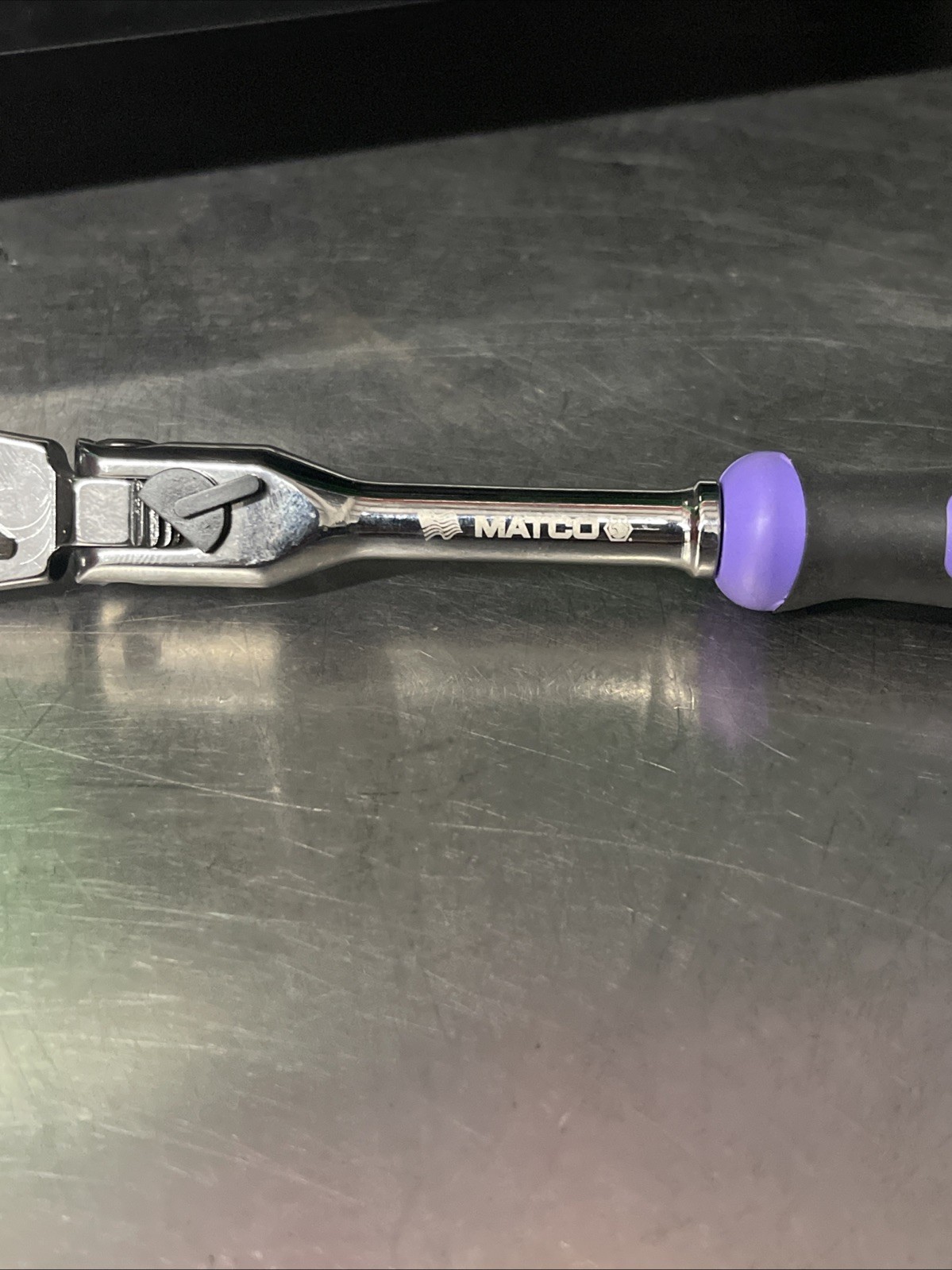 NEW! Matco Tools AFR68LFP 1/4” Locking Flex Head Ratchet 7-3/4” Purple