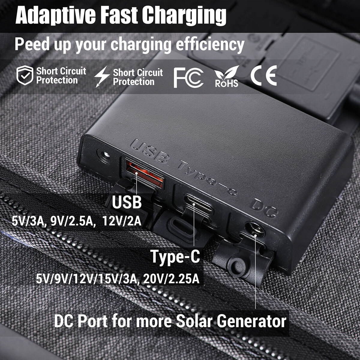 100W 200W Foldable Solar Panel Kit Waterproof IP68 for Outdoor RVs Camping