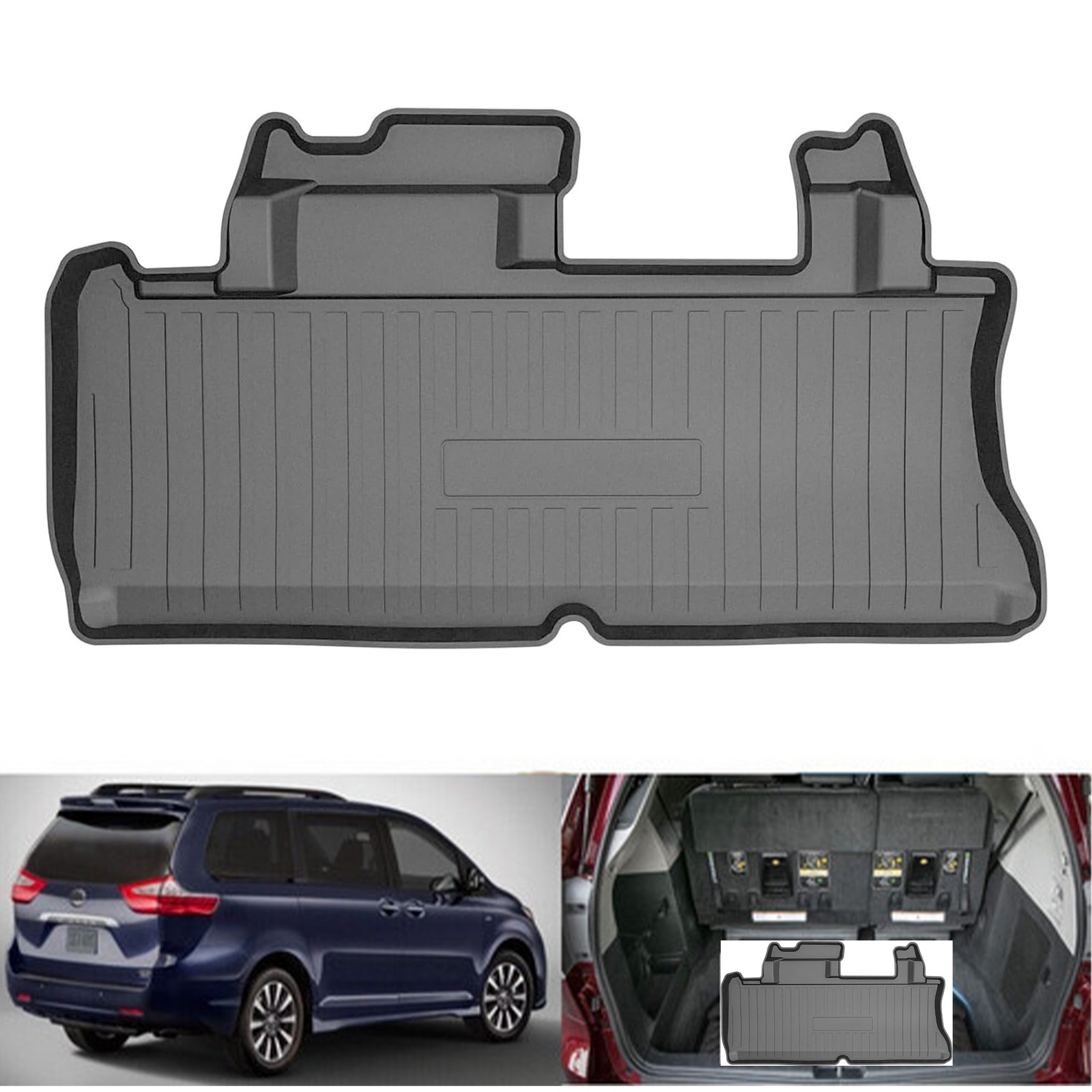 for 2021-2026 Toyota Sienna TPO Trunk Mat Cargo Liner Floor Tray