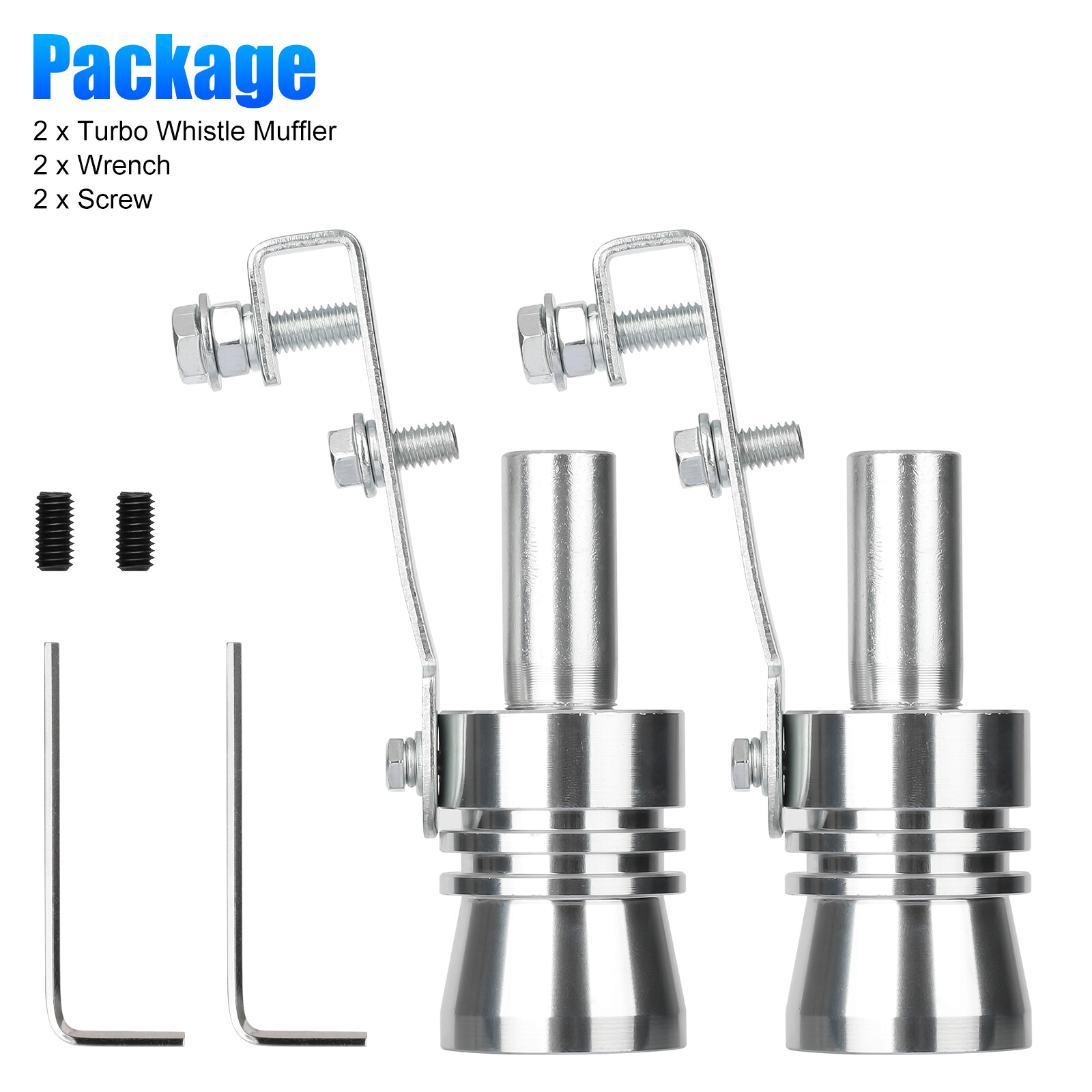 2X Universal Car Exhaust Muffler Pipe Turbo Sound Whistle Roar Maker
