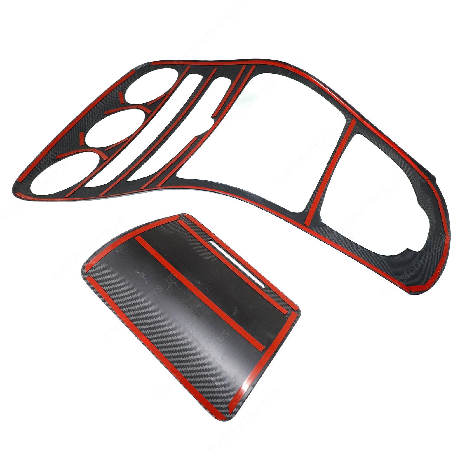 FOR Mercedes C Class W205 Carbon Fiber Style Console Gear Shift Frame Panel Trim