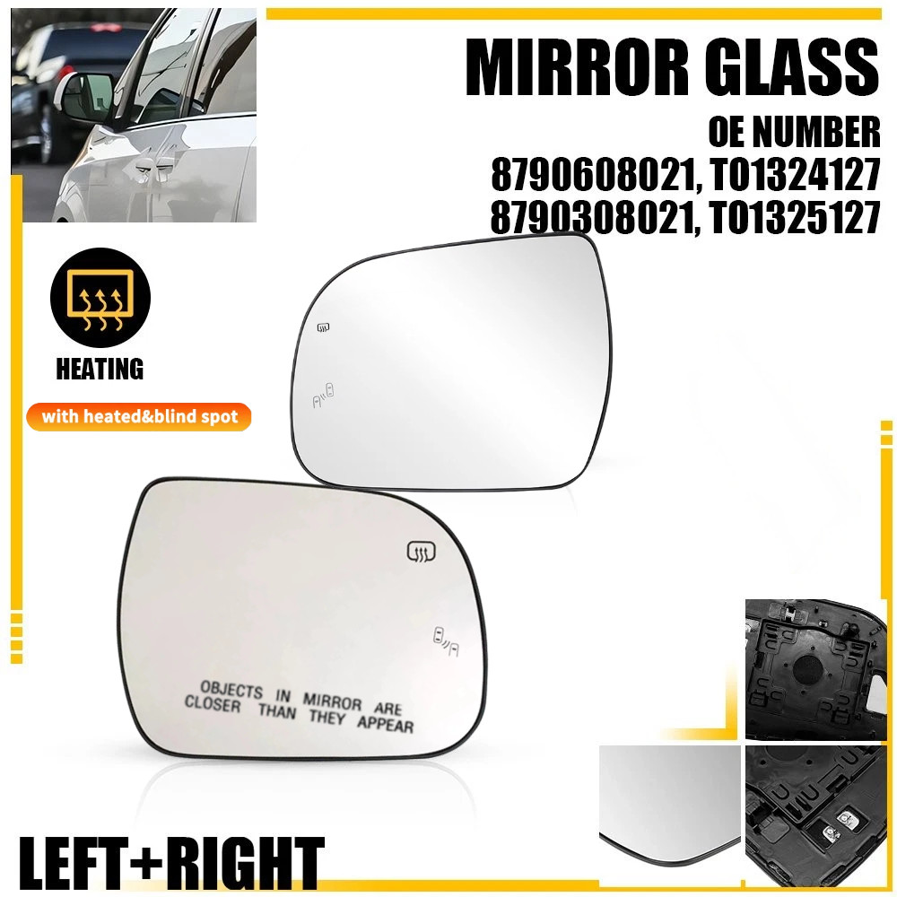 Power Heated & Blind Spot Left or Right Mirror Glass For Toyota Sienna 2011-2019