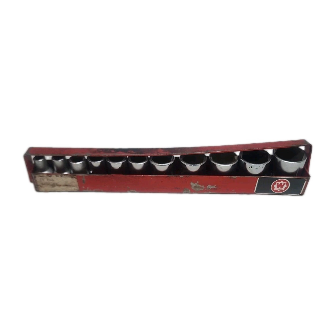 Vtg Wright 3/8″ Drive SAE 11 Piece 6pt Socket Set 1/4″ to 7/8″ – USA