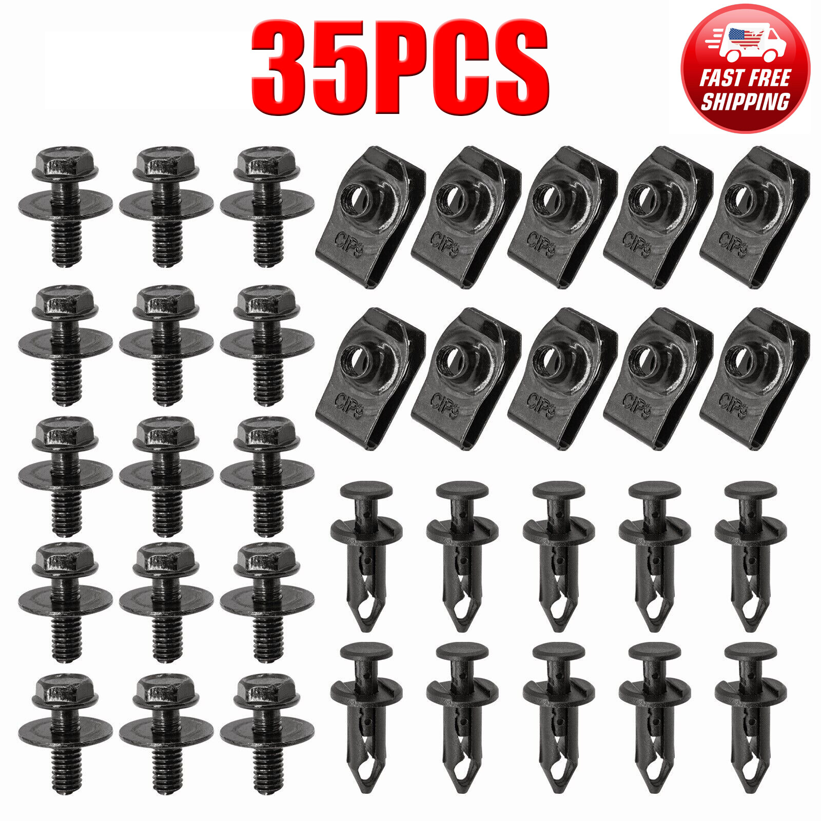 FOR TOYOTA BODY BOLTS U-NUT CLIPS – M6 ENGINE UNDER COVER SPLASH SHIELD GUARD
