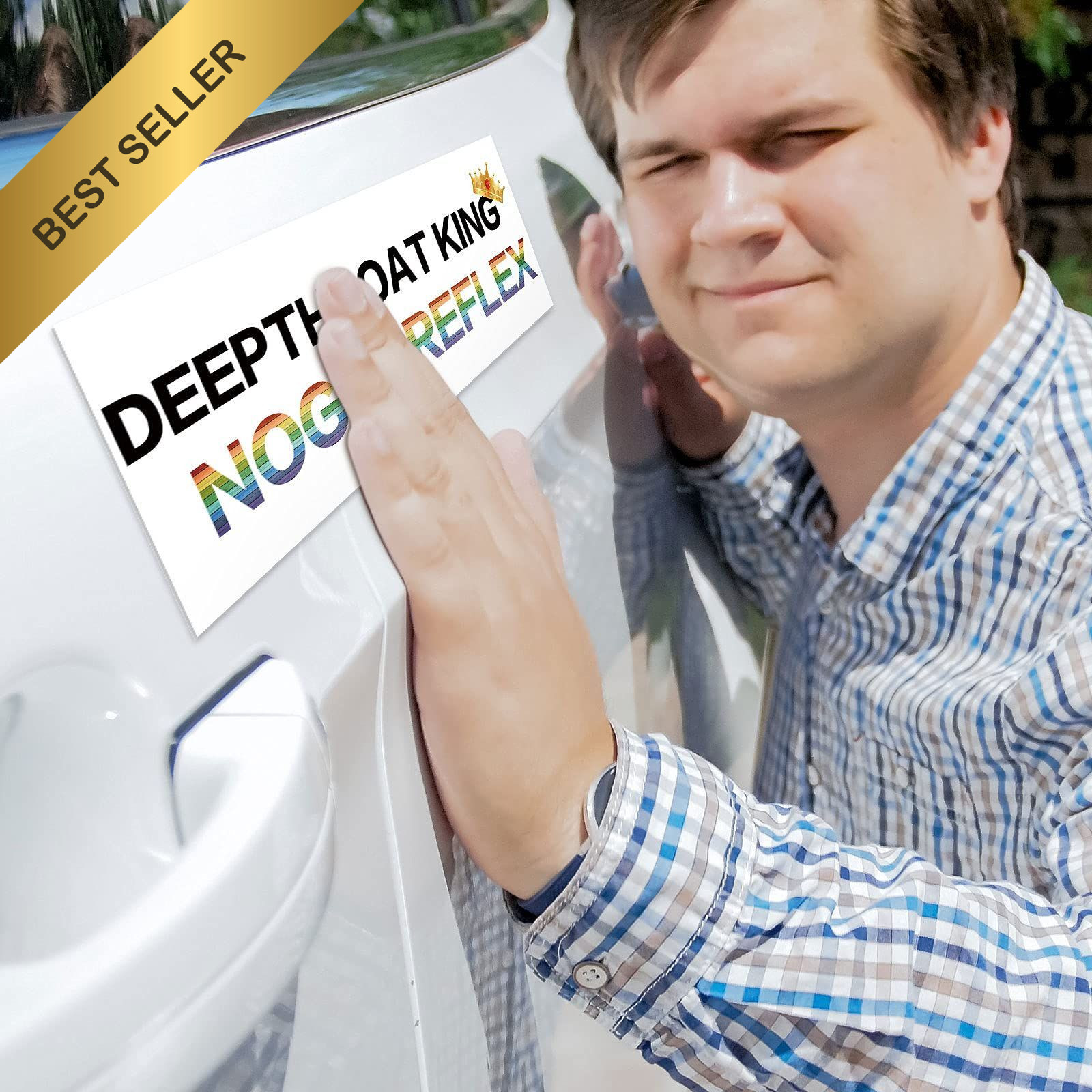 Frienda LGBT Rainbow Bumper Decals Magnetic Funny Prank Car Sticker Set 10 Pcs