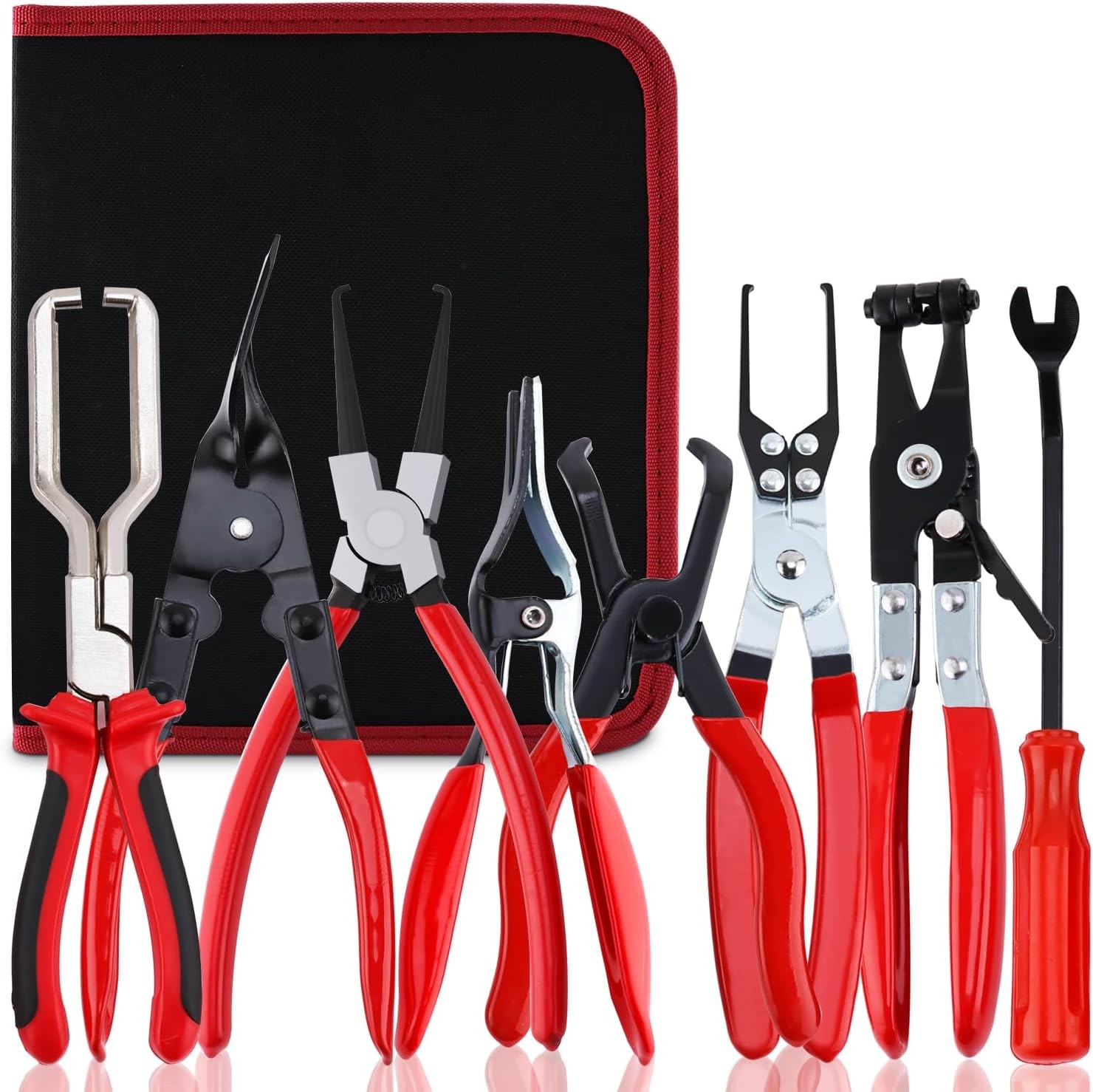 8Pcs Fuel Line Pliers Electrical Disconnect Tool Fuel Clamp Removal Pliers