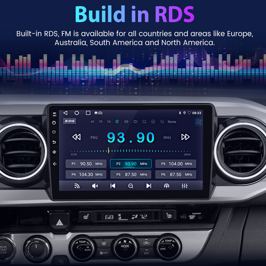 Android 15 CarPlay Car Radio Stereo Head Unit GPS BT For Toyota Tacoma 2016-2021