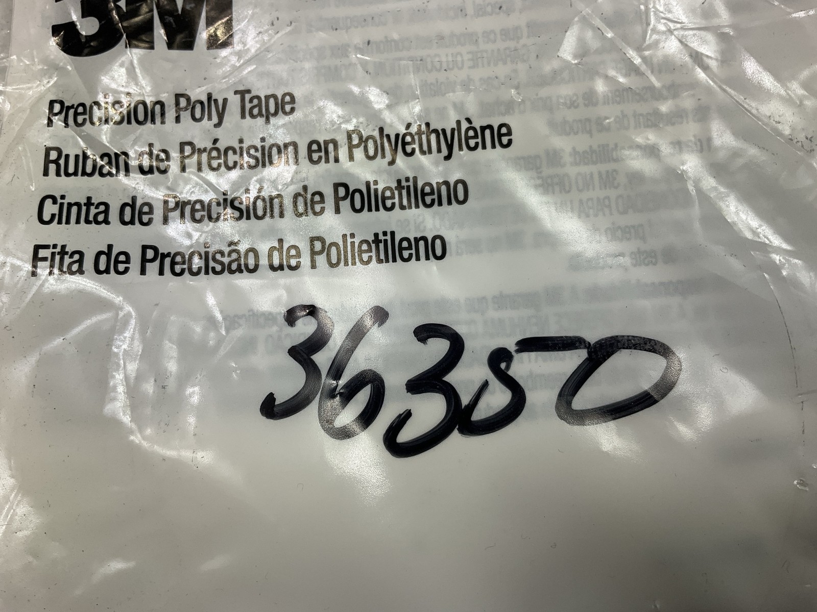 (4) Rolls – 3M 36350 Precision Poly Tape, 3 Mm X 55 M (0.12 In X 60.15 Yd)