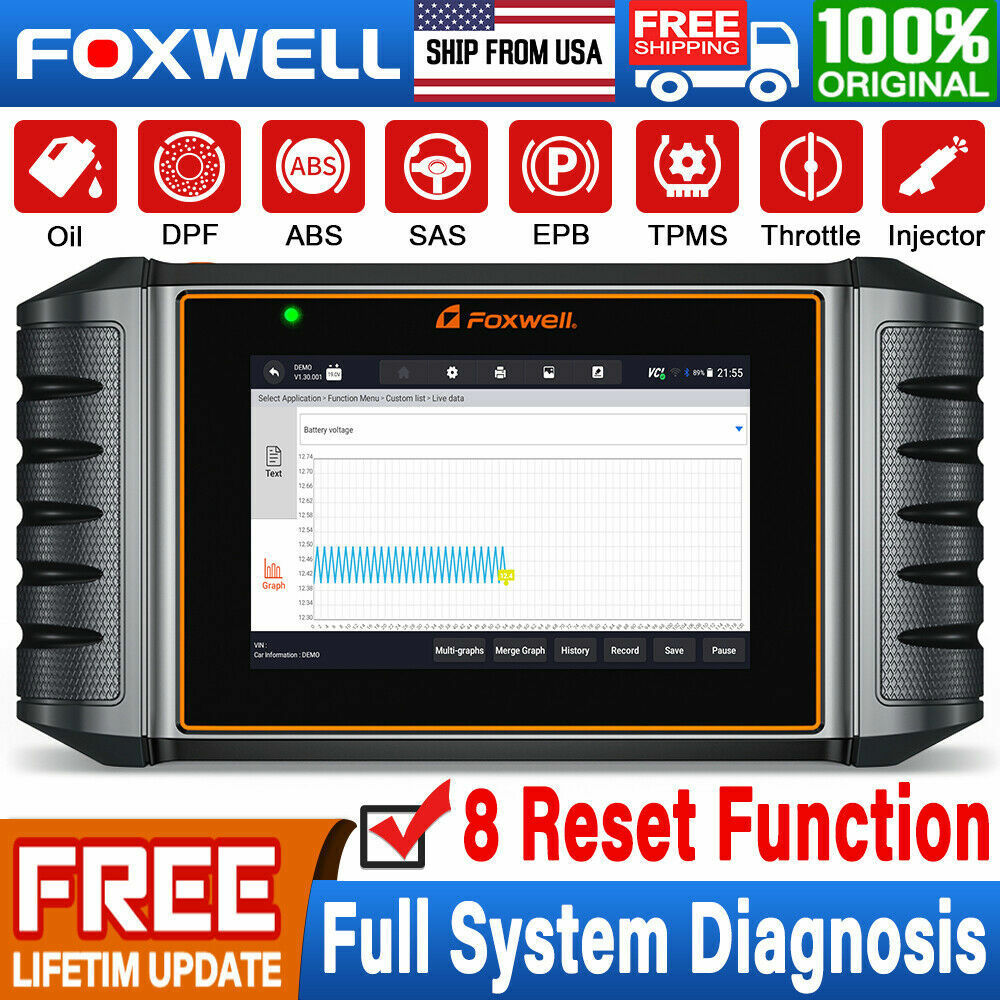 Foxwell NT726 All System Car OBD2 Scanner Auto Diagnostic Tool SRS TPMS DPF Oil