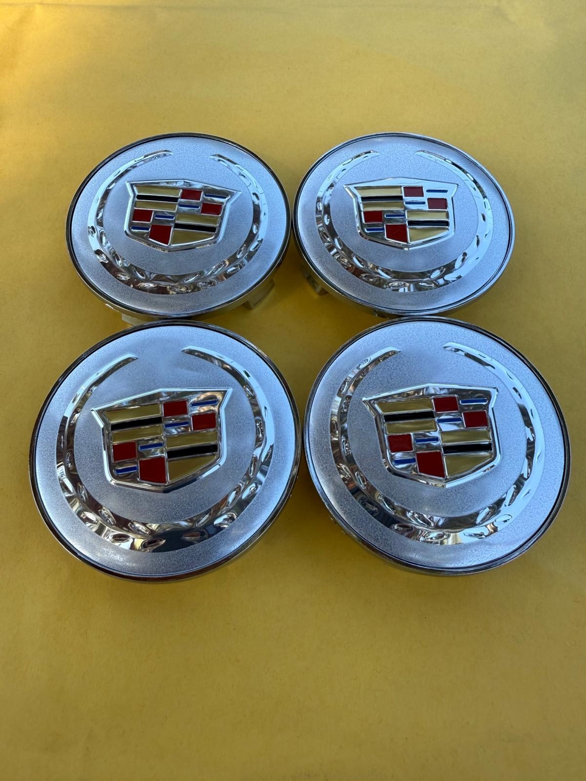 4 X Cadillac Chrome Center Caps SRX DTS XTS 67mm/2 5/8, Satisfaction Guaranteed!