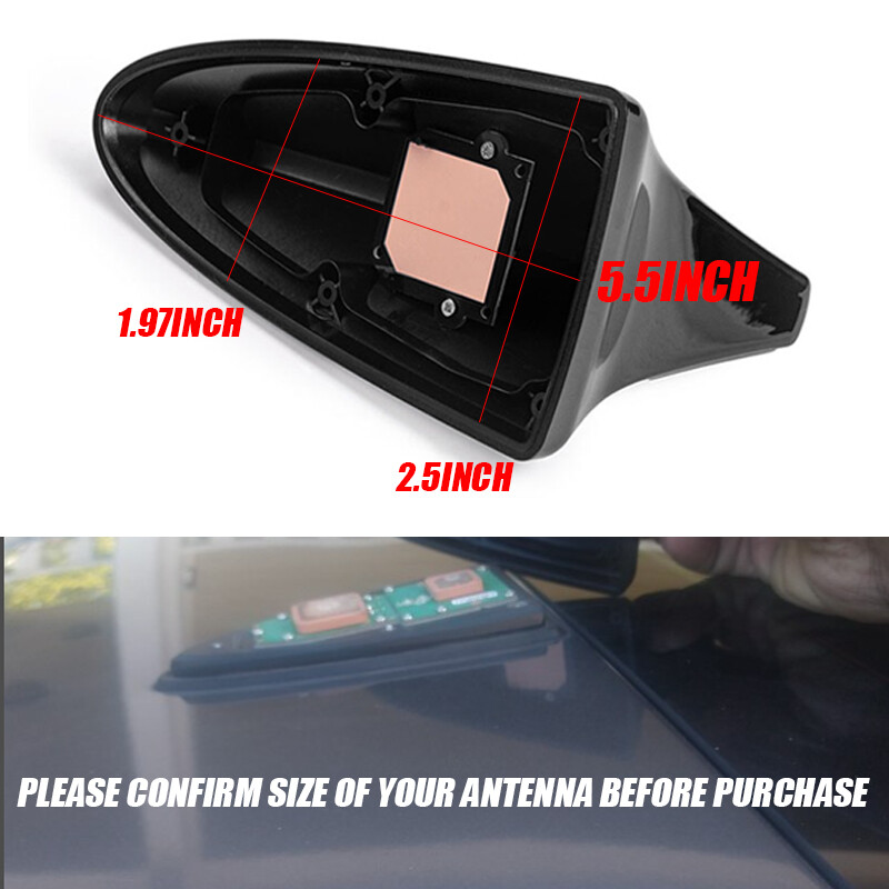 For 2012~2017 2014 Hyundai Veloster Gloss Black EB Shark Fin Roof Antenna Cover