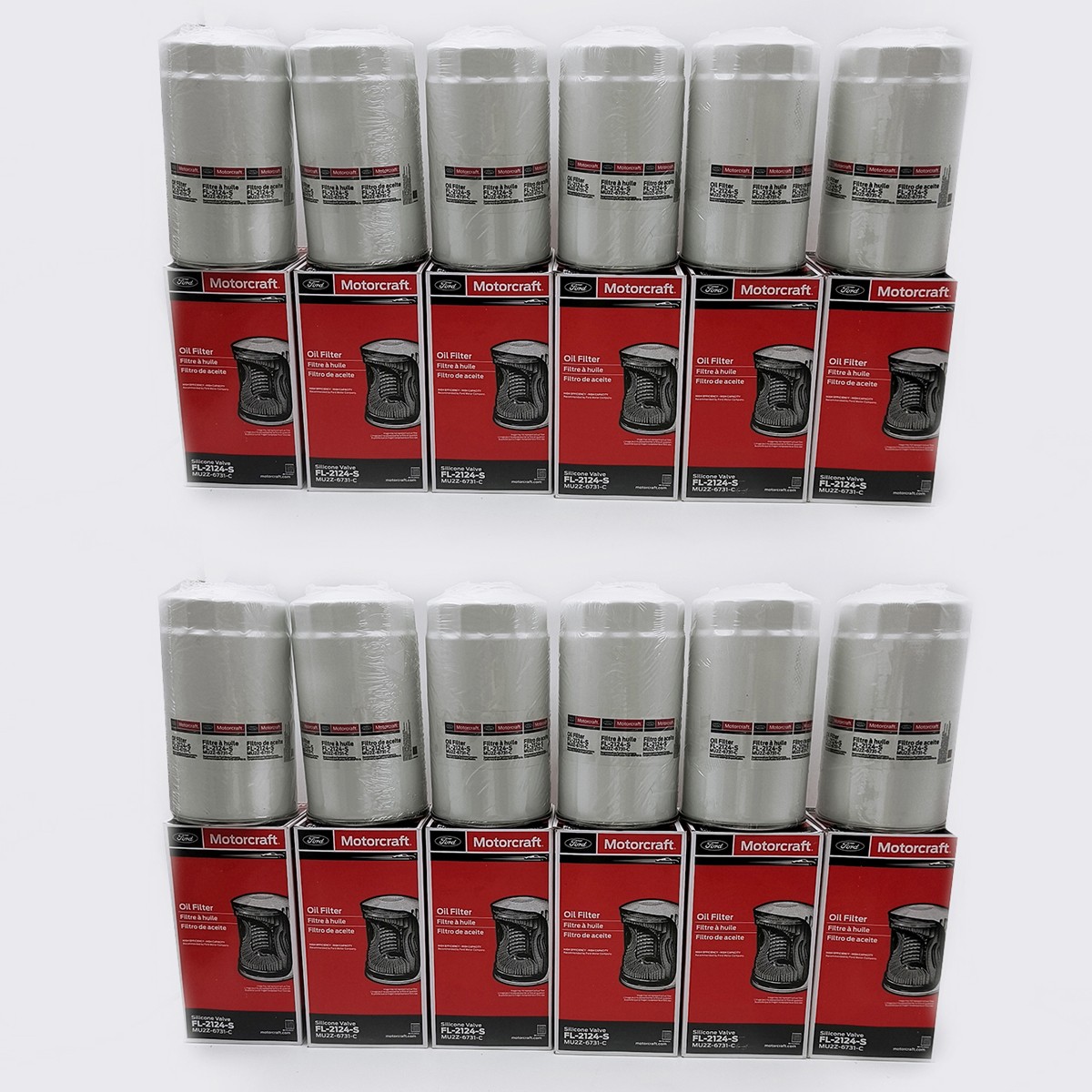 NEW Case of 12 OEM Ford Motorcraft Engine Oil Filters FL2051S BC3Z-6731B FL2124S