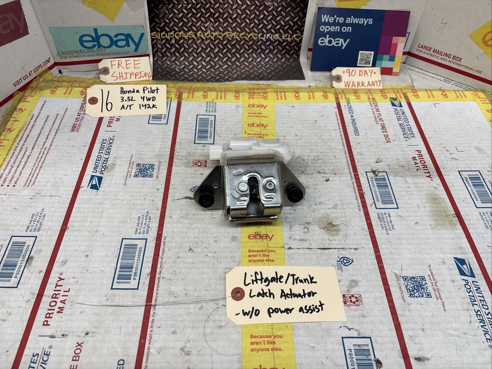 16-18 HONDA PILOT REAR TRUNK LIFTGATE LATCH LOCK ACTUATOR Without Power Assist