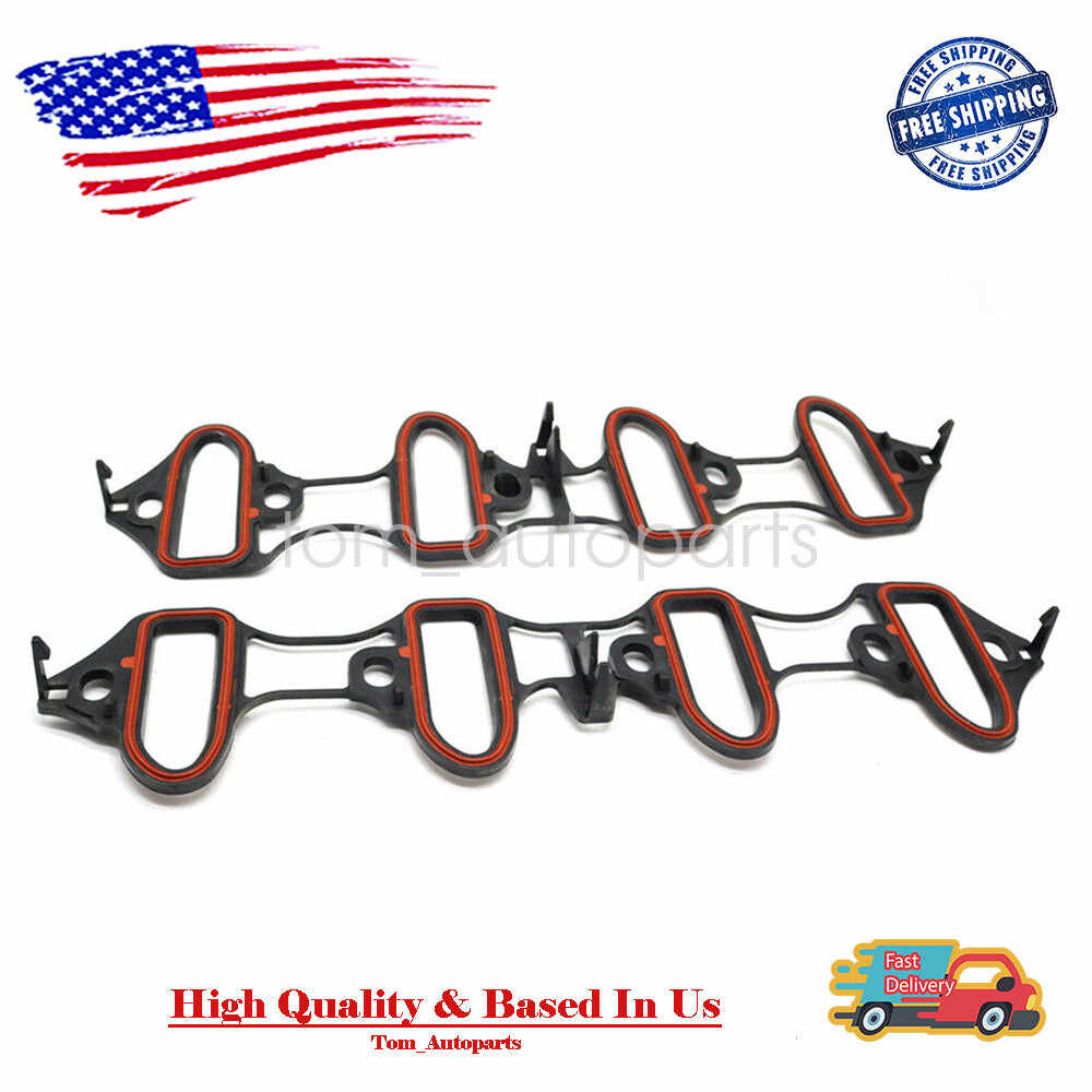 (2) NEW Intake Manifold Gasket For Chevy GMC 4.8L, 5.3L, 6.0L 89060413