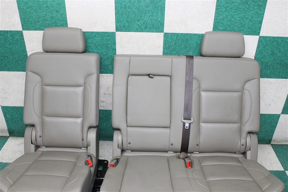 20′ GM SUV SWB Dune Gray Leather Rear Back Second 2nd Row Bench Seat OE WTY