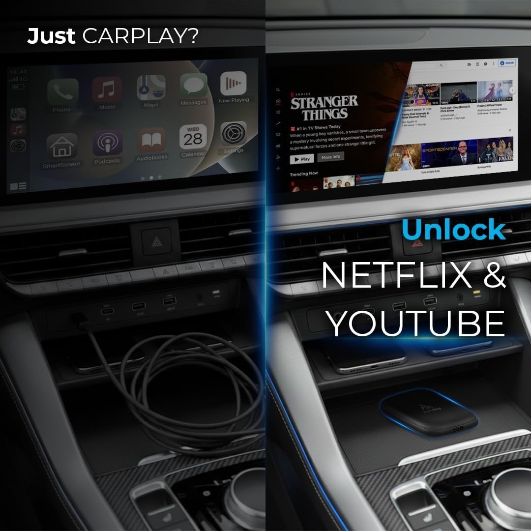 Plug-and-Play Wireless CarPlay & Android Auto Adapter – Fast, Stable Performance