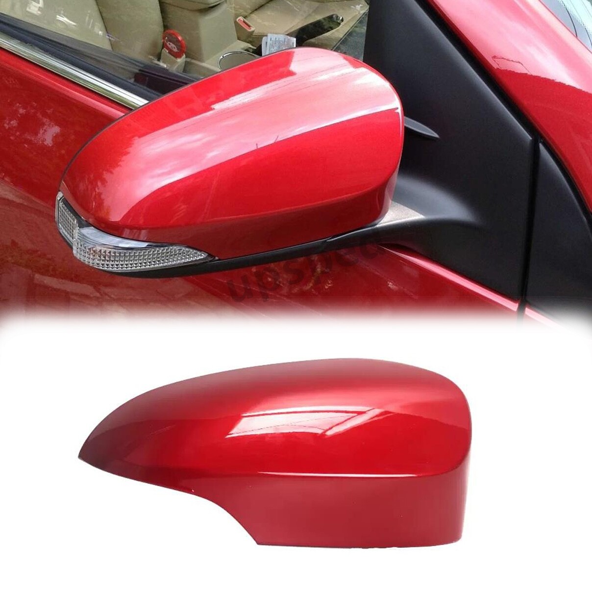 Red Right Passenger Side Rearview Mirror Cap Cover For Toyota Corolla 2014-2018