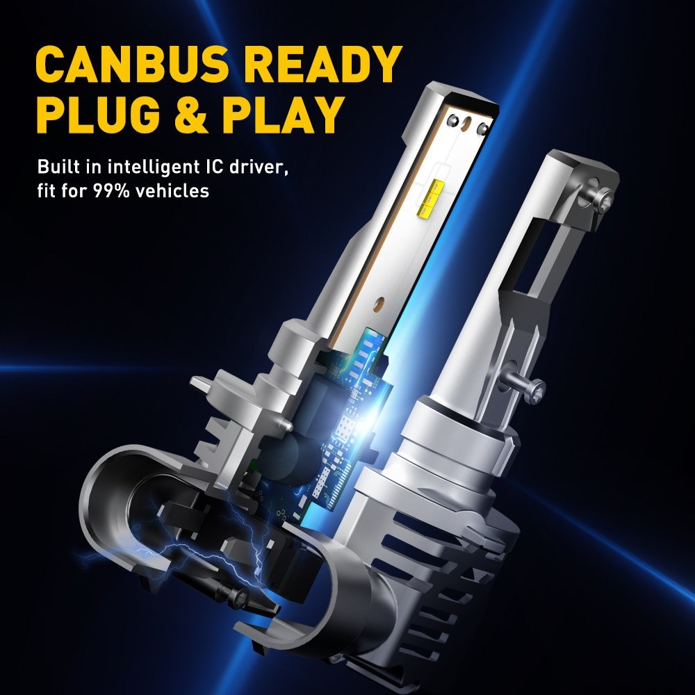 AUXITO High Low Beam 9006 Headlight LED Bulbs 6500K White 60Days Free Return EAH